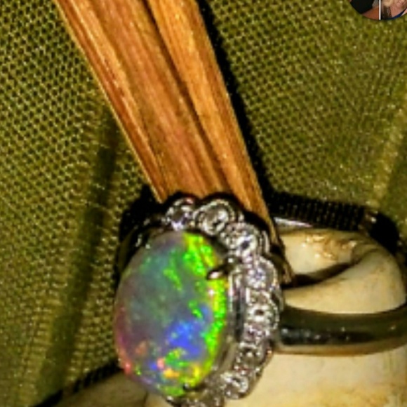 18k Diamond opal ring "donotbuy" - Picture 2 of 7